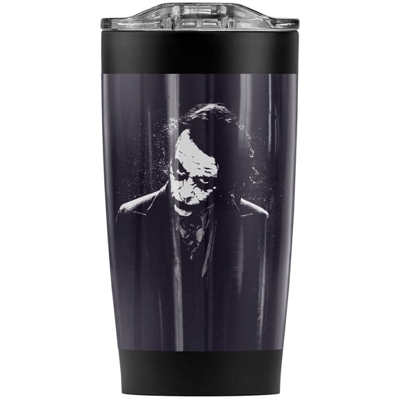 The Dark Knight/Dark Joker Stainless Steel Tumbler 20 oz Coffee Travel Mug/Cup, Vacuum Insulated & Double Wall with Leakproof Sliding Lid | Great for Hot Drinks and Cold Beverages