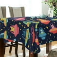 thumbnail image 5 of Yayeee Tablecloths 54" x 54" Rectangle Wrinkle Resistant Party Table Cover, Cartoon Space Cat, 5 of 8