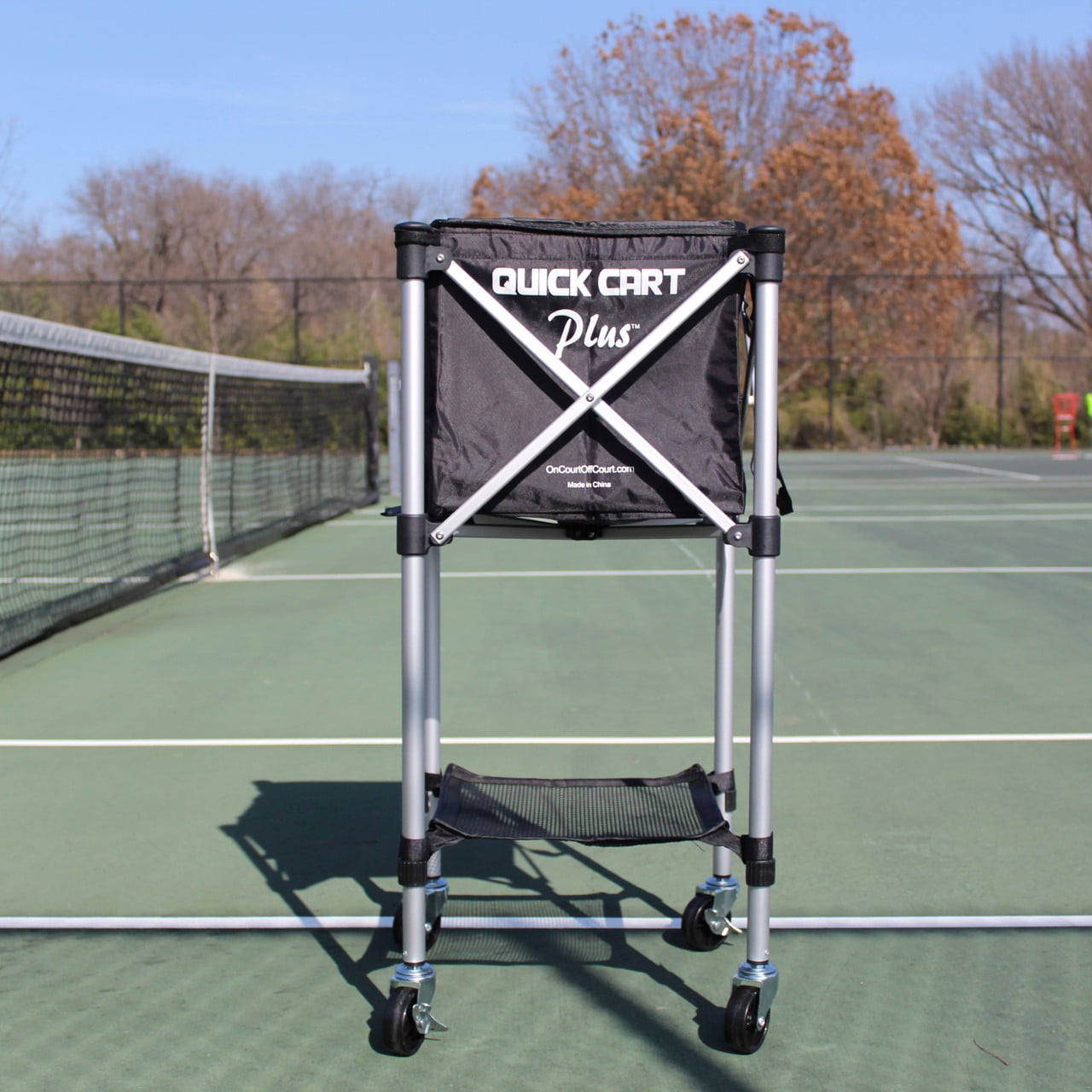 Oncourt Offcourt Quick Cart Plus - Portable Canvas Tennis Ball Cart with Bag