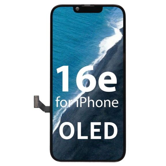 OLED screen replacement kit (non-LCD) for iPhone 16e, 6.1-inch Full HD Retina display.