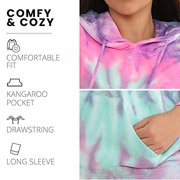 Pure Essence Tie Dye Long Sleeve Fleece Pullover Hoodie for Men and Women