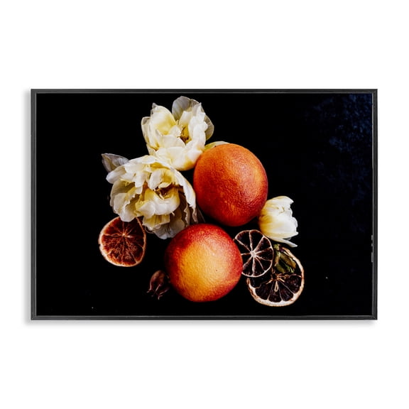 The Still Spring Fruit Black Framed Giclee Art, design by Amy Carroll