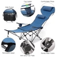 thumbnail image 3 of 2 in 1 Folding Camping Chair Portable Adjustable Reclining Lounge, 3 of 8