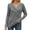Dark Gray, variant on Annhoo Womens Long Sleeve Shirts Fall Knit Button V Neck Tops Casual Comfy Sweater Tees Going out Blouses