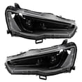thumbnail image 2 of Headlight VLAND LED Dual Beam Projector Dynamic Headlights Blackout Fit For  Lancer/Evo X 2008-2017 LHD, 2 of 8