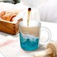 thumbnail image 3 of Disketp Beach Large Coffee Mug with Handle Tea Cup Novelty Coffee Cup for Men Women Office Work, 3 of 6