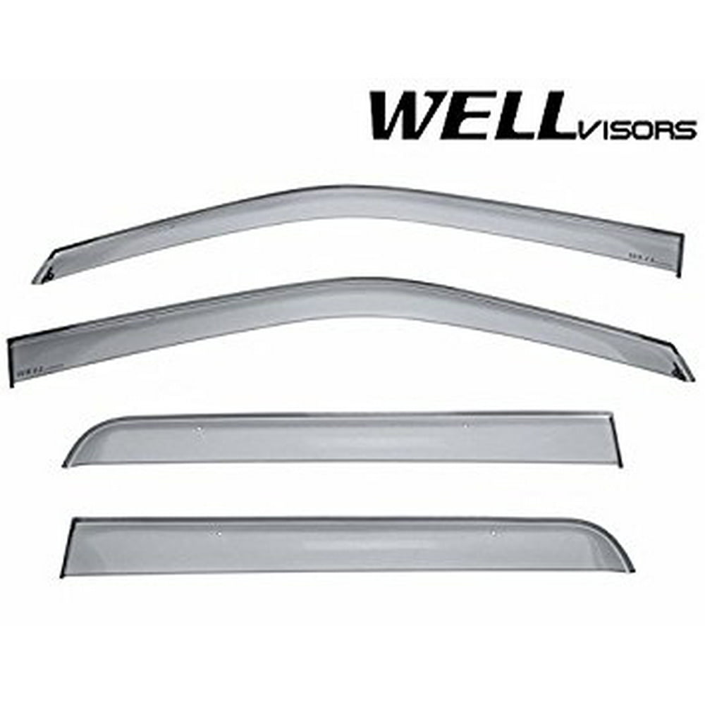 WellVisors Side Window Wind Deflector Visors Ford F150 Crew Cab 15