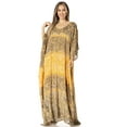 thumbnail image 5 of Sakkas Catia Women's Boho Casual Long Maxi Caftan Dress Kaftan Cover-up LougeWear - 18-Cafenoir - One Size, 5 of 5