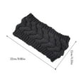 thumbnail image 4 of Bandeau d'Hiver pour Femmes Élasticité Accessoires pour Cheveux Protecteurs Chauds Chunky Cache-Oreilles Style Simple Accessoires pour Cheveux pour Femmes Noir, 4 of 5