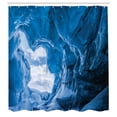 thumbnail image 3 of Ambesonne Blue Shower Curtain, Glacier Frozen Cave, 69"Wx84"L, Blue, 3 of 5