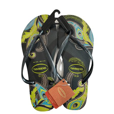 

Havaianas Women s Slim Organic Black/Grey Sandals 6M/7-8W US/37-38 BR
