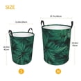 thumbnail image 3 of Lsque Green Leave Fern Pattern Laundry Hamper Basket, Tall Woven Rope Hamper Basket for Clothes, Lightweight Storage Basket, Collapsible Waterproof-, 3 of 6