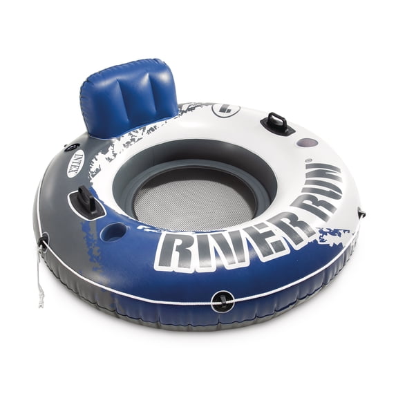 Open Box Intex River Run 1 Person Inflatable Floating Tube Raft Lake/Pool
