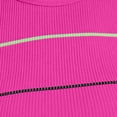 thumbnail image 5 of vdgthytj Sports Bra for Women Wireless Crewneck Striped Ribbed Underwear Support Push-Up Gym Workout Racerback Bras(X-Large,Hot Pink), 5 of 6