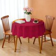 thumbnail image 3 of 60 Inch Round Lace Tablecloth Water Resistant Washable, Fire Hot Print, 3 of 5