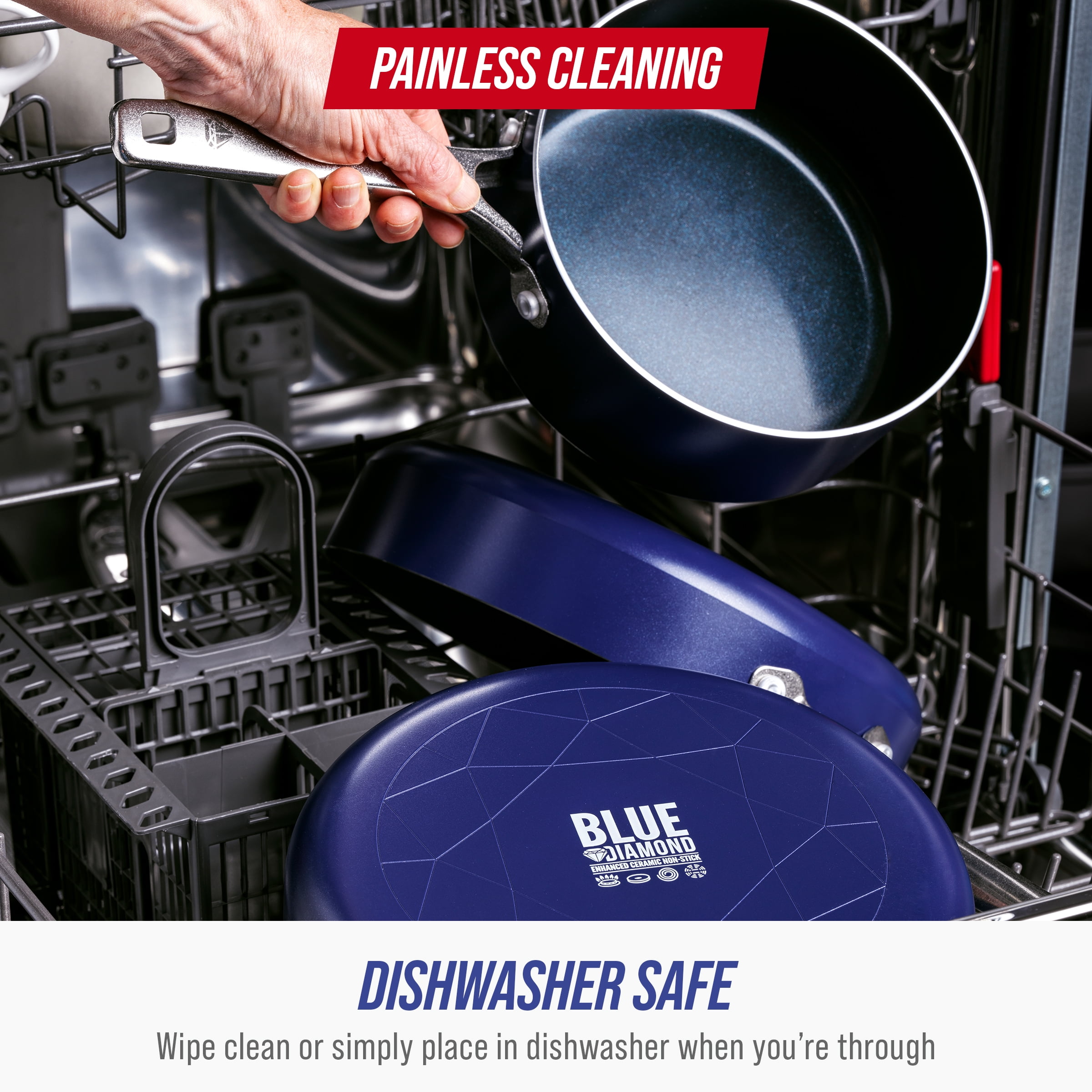 Blue Diamond 12-Pc Non-Stick Cooking Coated Ceramic Cookware