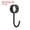 Black, variant on Uxcell 12 Pack Stainless Steel 22mm Inner Dia Pipe Rod Hooks Coat Hook, Silver