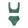 thumbnail image 5 of Daiia Green Christmas Women's Bikini Set Two Piece Swimsuit High Waisted Bikini Adjustable Straps Bikini Perfect for Beach, Pool, and Summer Vacation-XX-Large, 5 of 9
