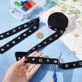 thumbnail image 3 of 5 Yards Cotton Grommet Tape Silver Eyelet Tape 1inch Wide Black Eyelet Grommet Tape Eyelet Twill Tape for Sewing DIY Lace up T-Shirt Kit, 3 of 6
