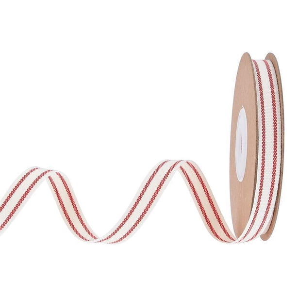 Xiao Hua rollos de cinta navideña de 10 yardas, cinta de tela para envolver regalos, decoración del árbol de Navidad, decoración del hogar y Navidad para exteriores e interiores, estilo A