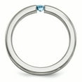 thumbnail image 2 of Edward Mirell Titanium Blue Topaz and Blue Anodized 4mm Band Size 9, 2 of 4