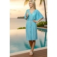 thumbnail image 2 of HAPPY BAY Women's Loose Caftan Mini Loungewear Tunics House Dress 2X-3X Mary Blue_S59, 2 of 3