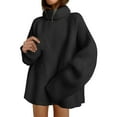 thumbnail image 2 of Black Sweaters for Women's 2023 Winter Sweaters Oversized Turtleneck Long Sleeve Chunky Knitted Tunic Pullover Tops Womens Fall Fashion 2025, 2 of 6