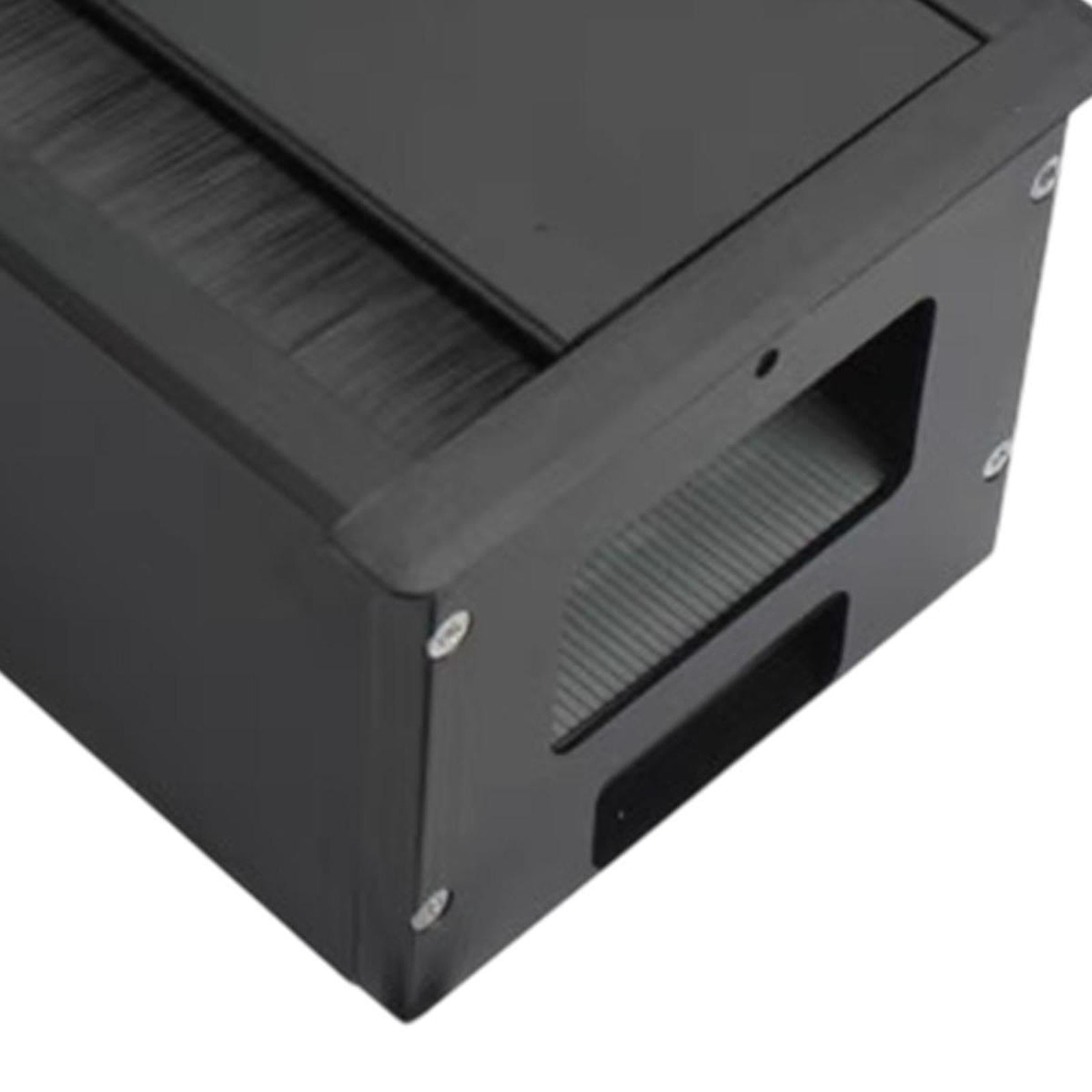 Wzmzjy Cable Management Grommet for Desk, Rectangular Wire Organizer with Threading Box Black