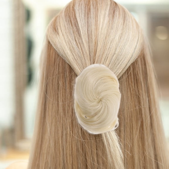 DECORNIJIA Hairpiece Bun High Temperature Silk 1Pack 3.3x2.6x1.8in