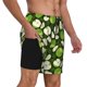 thumbnail image 2 of Balery Green Fruit Bañador para hombre, shorts de playa de secado rápido con entrepierna y forro de compresión-Small, 2 of 6