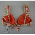 thumbnail image 4 of Bleu Rod Beattie MULTI Hip to Be Square Plaid Ruffled Bikini Swim Top, US 8, 4 of 4