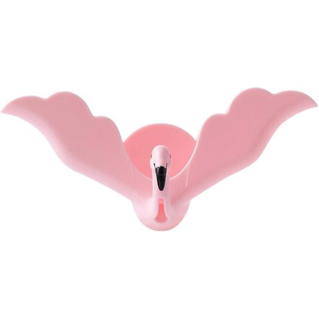 Caja de jabón autoadhesiva montada en la pared Contenedor de jabón en forma de flamenco creativo Soporte para jabón Estante de almacenamiento de jabonera sin perforaciones para baño (rosa)