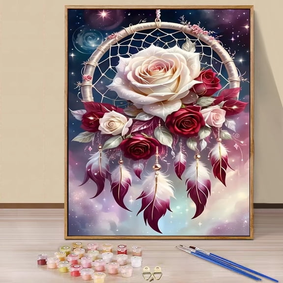 JYLMOOD Paint by Numbers for Adults Kits, DIY Easy Painting by Numbers for Gift Home Wall Decoration 16x20in without Frame