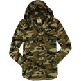 thumbnail image 1 of Ecko Unltd. Camisa abotonada con capucha de camuflaje para hombre, verde, mediana Ecko Unltd. Botones al frente, 1 of 1