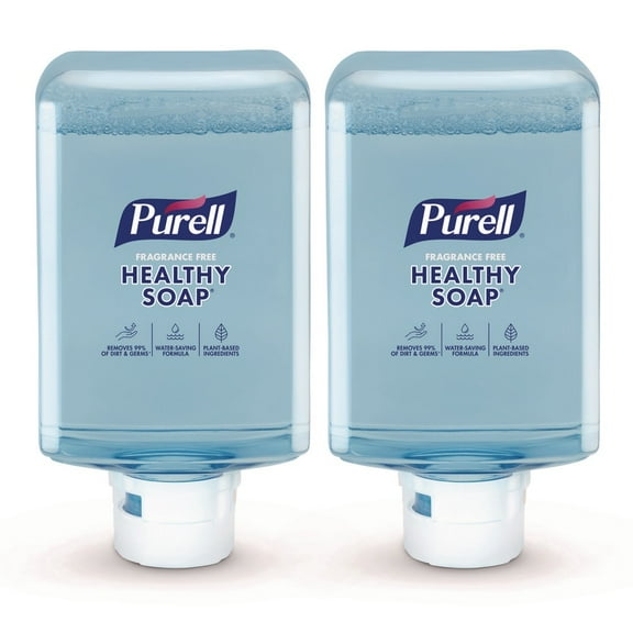 PURELL 8385-02 HEALTHY SOAP 1,200 mL Refill Foam with CLEAN RELEASE Technology For ES10 Dispensers - Fragrance Free (2/Carton)