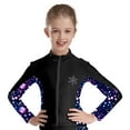 thumbnail image 5 of JanJean Kids Girls Athletic Sport Jacket Long Sleeve Zipper Figure Ice Skating Training Coat Top Black 8, 5 of 7