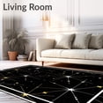 thumbnail image 2 of ODIKA 2'x3' Machine Washable Non-Slip Area Rug, Galaxy Constellation Map with Twinkling Astral Bodies Design High Traffic Rug, Black, 558497, 2 of 7
