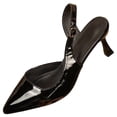 thumbnail image 6 of Xucatan Women's Patent Leather Stiletto Heels, Pointed Toe Ankle Strap Pumps with Buckle, High Heel Dressy Evening Shoes, Glossy Finish Formal Footwear for Party Wedding Gift, 6 of 9