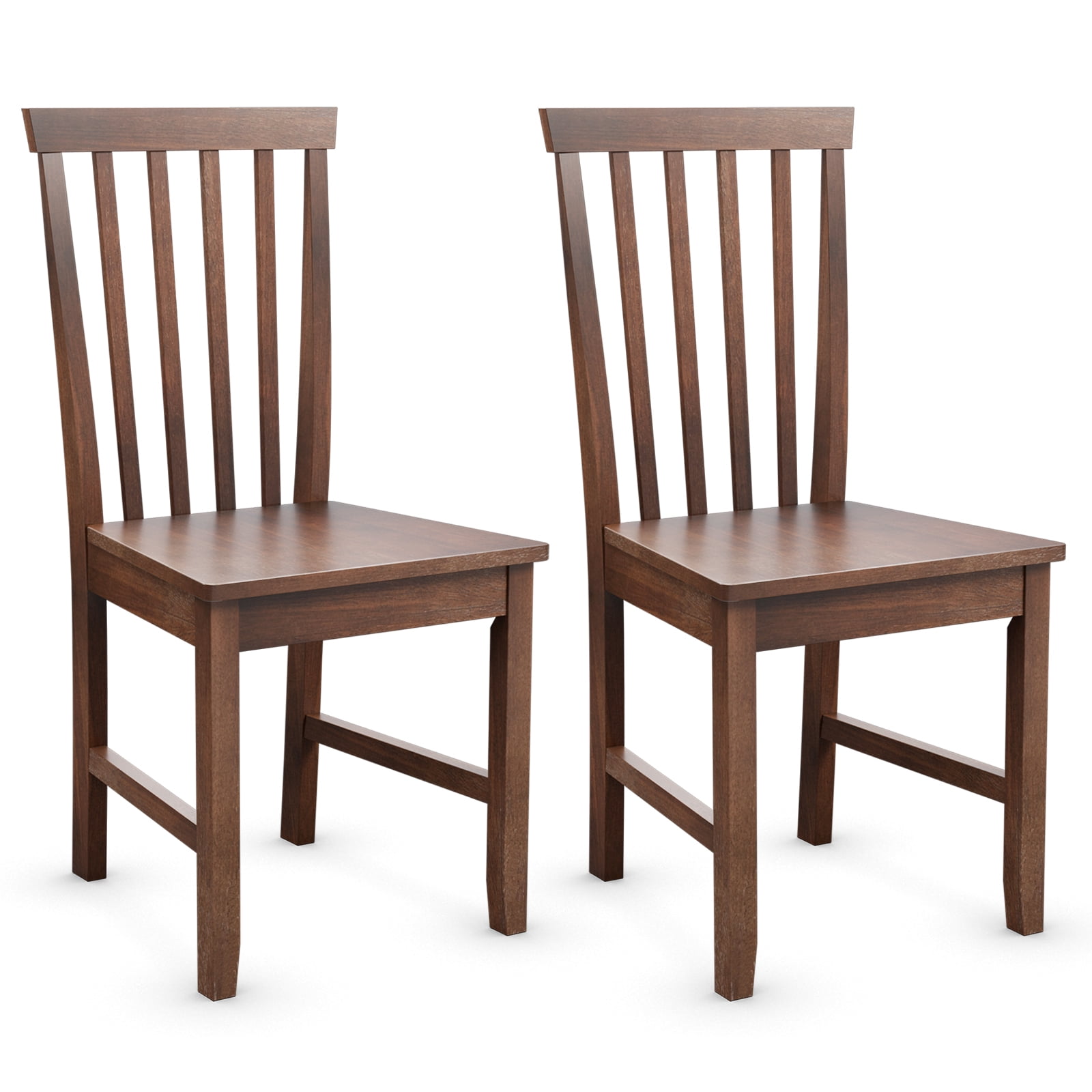 Topbuy Set of 4 Dining Chairs Wooden Kitchen Side Chair w/Solid Legs for Living Room Office