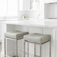 thumbnail image 6 of Cortesi Home Isis Counter-Height Stool in Brushed Stainless Steel, Light Grey, 6 of 9