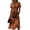 Earthy Yellow, variant on Halloween Dresses for Women Ghost Pumpkin Short Sleeve Funny Dresses V Neck Horror Causal Dress, XL