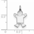 thumbnail image 2 of Beautiful Sterling Silver Rhodium-plated Kid Charm, 2 of 2