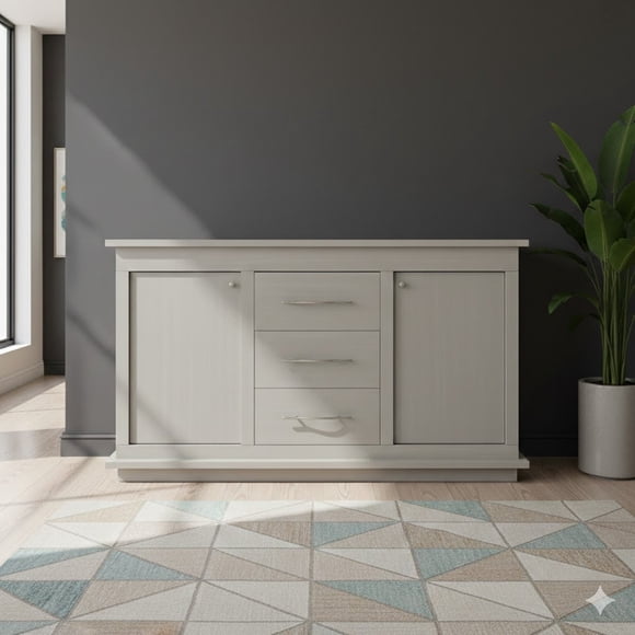Bufetera lisa bufet moderno vitrina mueble para cocina Gris Lisa Reinicia 21 Muebles