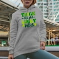 thumbnail image 2 of Thick Thighs Lucky Vibes, St. Patrick's Day, Heather Grey Hooded Sweatshirt or Hoodie, XL, 2 of 5