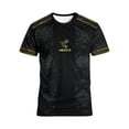thumbnail image 3 of Mexico 2026 Soccer Cup Crew Neck Jersey for Men, Short Sleeve Football Kit Shirt with Tribal Geometric & "MÉXICO" Print, Breathable Athletic Uniform Top, Lightweight Fan Gear, 1 PC Black L, 3 of 4