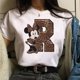 thumbnail image 1 of Camiseta con estampado de combinación de letras y nombre personalizado para mujer, camiseta de manga corta ABCDEFG con letra de Minnie Mouse Tan Jianjun  unisex, 1 of 2