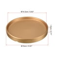 thumbnail image 2 of Uxcell Ceramic Round Planter Saucer Flower Pot Drip Tray Coaster, Gold Gold 6", 2 of 6