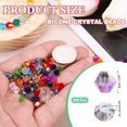 thumbnail image 2 of Uxcell 250pcs 6mm Bicone Glass Crystal Beads, Faceted Beads Transparent Purple, 2 of 5
