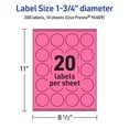 thumbnail image 6 of Avery Printable Round Labels, Bright Pink, 1.75" Diameter, 200ct, 6 of 11