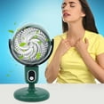 thumbnail image 4 of Qocolhg Small Desk Fan, USB Rechargeable Fan, Portable Quiet 3 Speeds Personal Fan, Battery Operated Mini Table Desktop Cooling Fan for Home Office Car Indoor Outdoor, Green, Clearance, 4 of 5